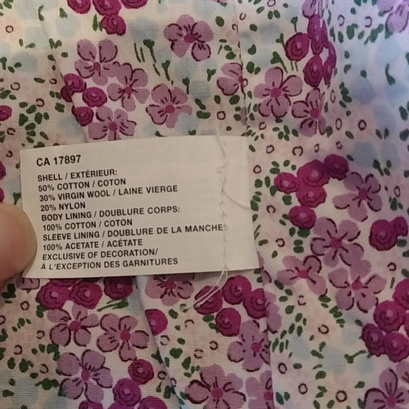 Gap Kids Purple Blazer With Flower Detail Size 8 - Picture 6 of 7